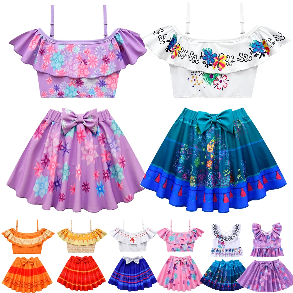 2022 Summer Charm Encanto Isabela Girls Swimsuit Set Children Swimwear Two Piece Set 2PCS Isabella Mirabel Costume BathingSuit
2022 Summer Charm Encanto Isabela Girls Swimsuit Set Children Swimwear Two Piece Set 2PCS Isabella Mirabel Costume BathingSuit