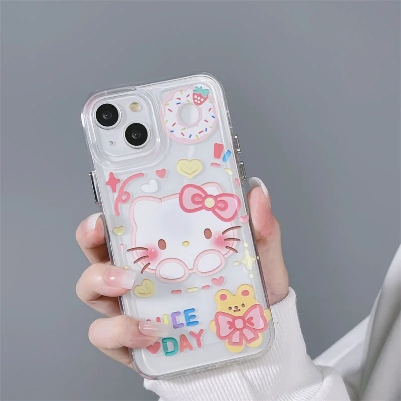 Прозрачные чехлы для телефонов Kawaii Sanrio Hello Kitty для iPhone 14 13 12 11 Pro Max XR XS MAX X 7/8Plus, противоударный мягкий чехол Y2k Girl
Прозрачные чехлы для телефонов Kawaii Sanrio Hello Kitty для iPhone 14 13 12 11 Pro Max XR XS MAX X 7/8Plus, противоударный мягкий чехол Y2k Girl