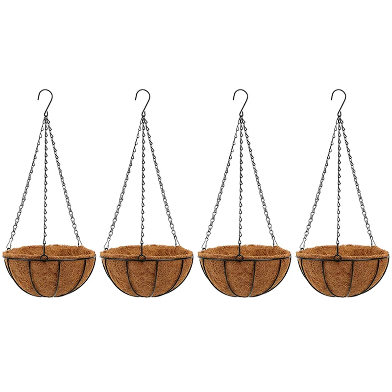 Hanging Flower Pots Suitable For Outdoor Indoor Plants Metal Flower Pots With Coconut Shell Lined Plant Stand Suitable
Hanging Flower Pots Suitable For Outdoor Indoor Plants Metal Flower Pots With Coconut Shell Lined Plant Stand Suitable