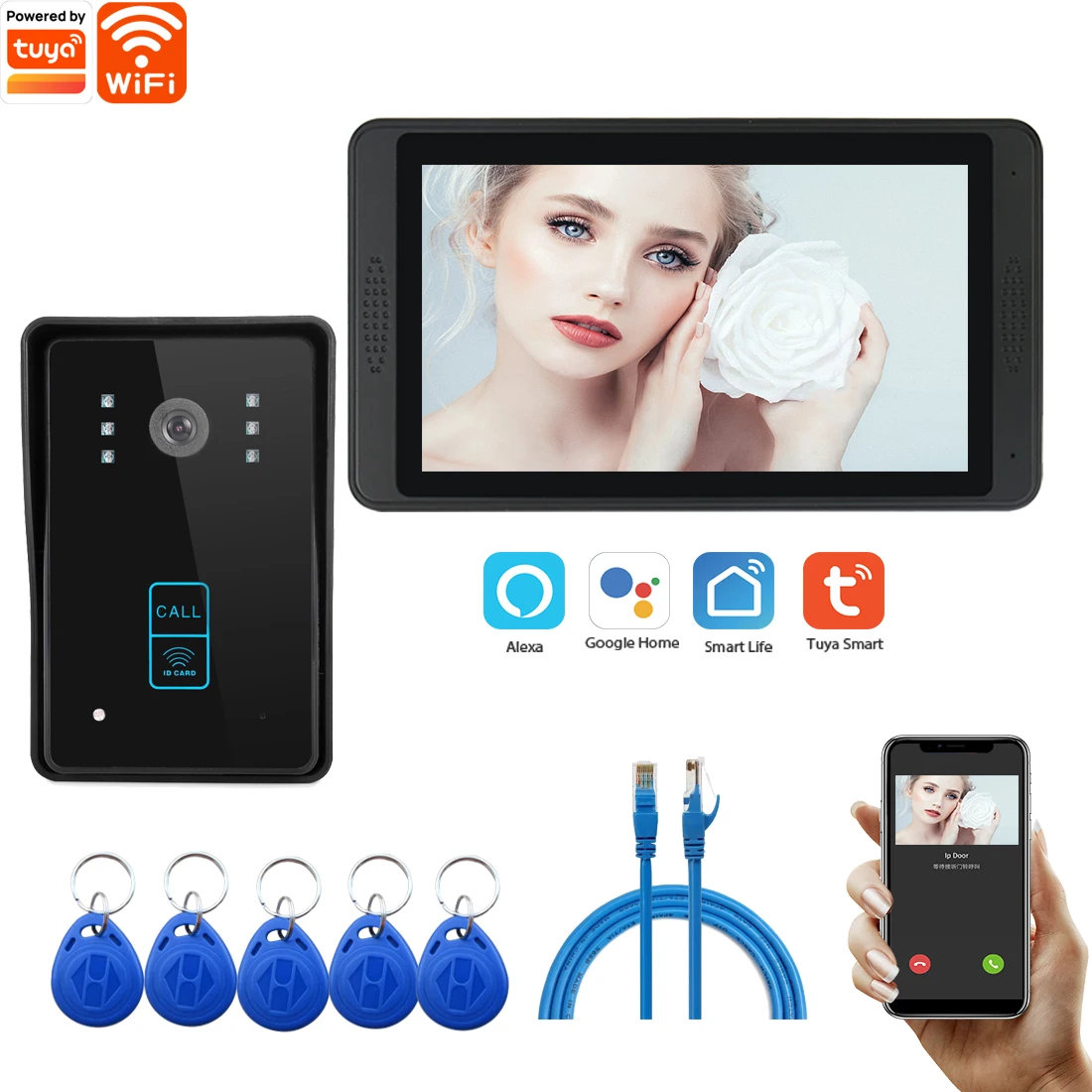SYSD 7 Inch Tuya Smart Monitor WIFI POE IP Video Intercom System Motion Detection With Outdoor RFID Card Doorbell Camera
SYSD 7 Inch Tuya Smart Monitor WIFI POE IP Video Intercom System Motion Detection With Outdoor RFID Card Doorbell Camera