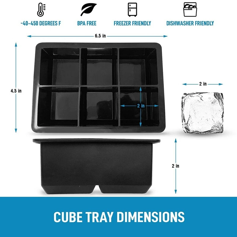 Large Size 6 Cell Ice Ball Mold Silicone Ice Cube Trays Whiskey Ice Ball Maker 6 Silicone Molds Maker for Party Bar
Large Size 6 Cell Ice Ball Mold Silicone Ice Cube Trays Whiskey Ice Ball Maker 6 Silicone Molds Maker for Party Bar