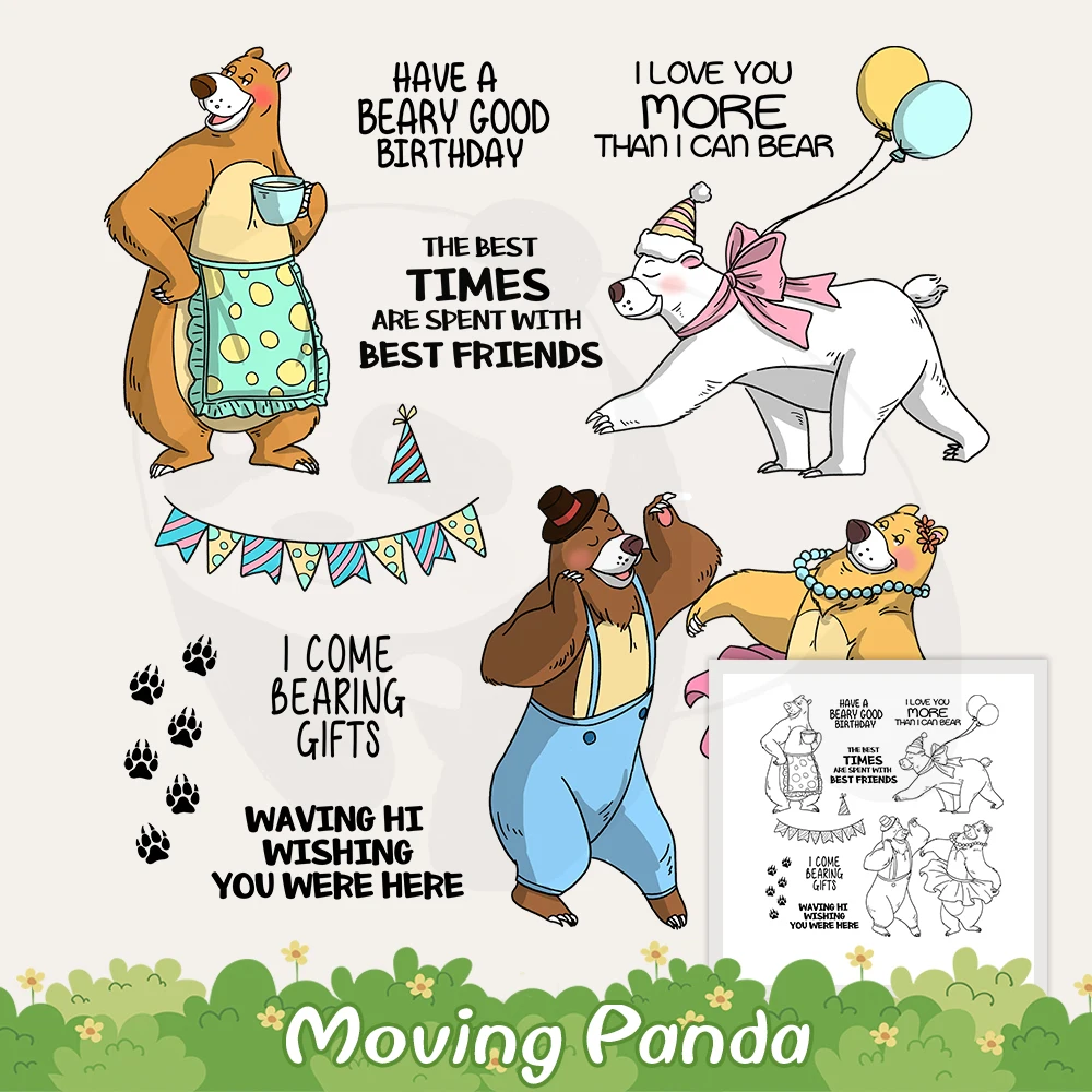 Cute Funny Dancing Bear Cutting Dies Clear Stamps DIY Scrapbooking Metal Cut Dies Silicone Stamps For Cards Albums Crafts Decor
Cute Funny Dancing Bear Cutting Dies Clear Stamps DIY Scrapbooking Metal Cut Dies Silicone Stamps For Cards Albums Crafts Decor