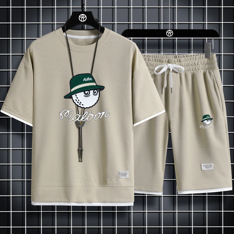 Korean Golf Men's Suit Fashionable Sportswear Men's Short Sleeved T-shirt+sports Shorts Suit Men's Jogging Pants Suit
Korean Golf Men's Suit Fashionable Sportswear Men's Short Sleeved T-shirt+sports Shorts Suit Men's Jogging Pants Suit