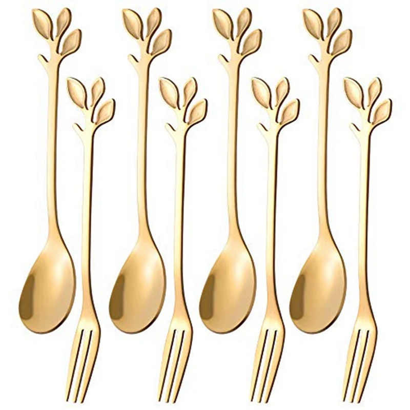 Dessert Spoon and Fork Set Cake Fork Coffee Spoon Creative Fruit Fork Stainless Steel
Dessert Spoon and Fork Set Cake Fork Coffee Spoon Creative Fruit Fork Stainless Steel