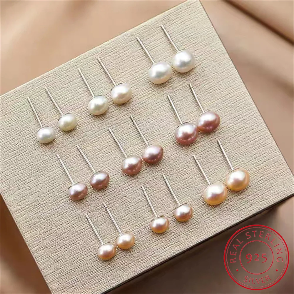 925 Sterling Silver Natural Freshwater Pearl Stud Earrings Elegant Exquisite Small Earrings for Women 2022 New Jewelry Gift
925 Sterling Silver Natural Freshwater Pearl Stud Earrings Elegant Exquisite Small Earrings for Women 2022 New Jewelry Gift