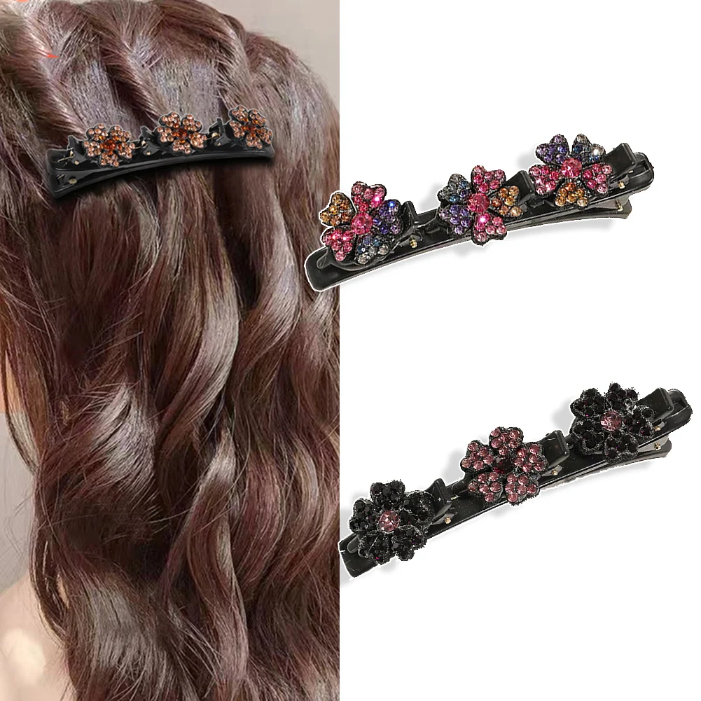 Women Elegant Flower Rhinestone Braid Hairpins Sweet Hair Decorate Clips Bangs Hold Barrettes Headband Fashion Hair Accessories
Women Elegant Flower Rhinestone Braid Hairpins Sweet Hair Decorate Clips Bangs Hold Barrettes Headband Fashion Hair Accessories