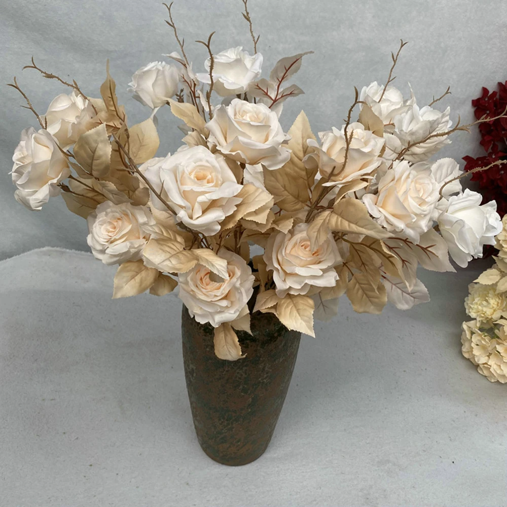 2heads Artificial Flowers Silk Rose Hybrid Bouquet Wedding Decoration Party Rose Fake Flower Bouquet Home Garden Decoration
2heads Artificial Flowers Silk Rose Hybrid Bouquet Wedding Decoration Party Rose Fake Flower Bouquet Home Garden Decoration