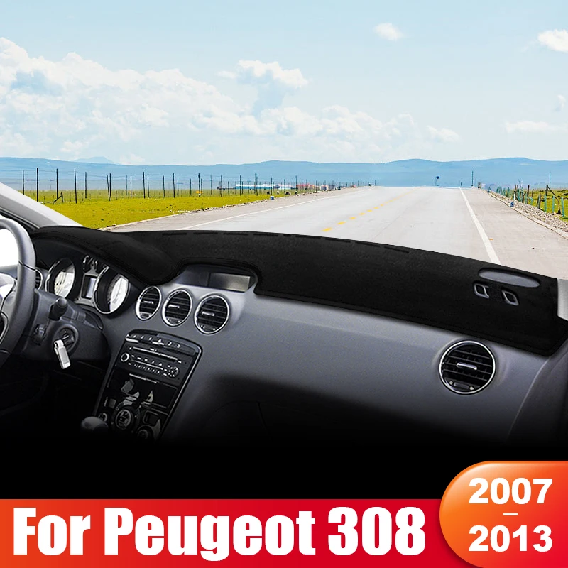 

For Peugeot 308 308SW T7 308GTI 2007 2008 2009 2010 2011 2012 2013 Car Dashboard Sun Shade Cover Non-slip Mat Pad Accessories