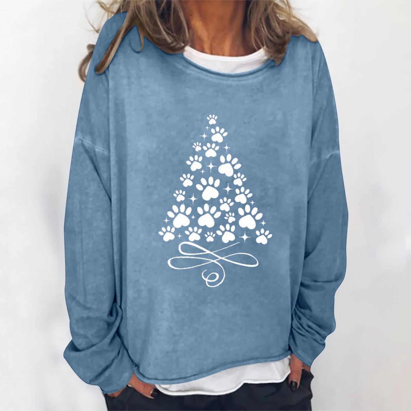Women Casual Christmas Print Round Neck Long Sleeve Sweatshirt Loose Top Women Fashion Tops
Women Casual Christmas Print Round Neck Long Sleeve Sweatshirt Loose Top Women Fashion Tops