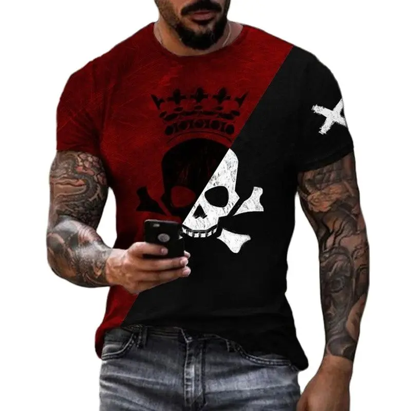 Fashion Two Colors Skull Graphic 3D Print Men's T-Shirt Streetwear O-Neck Short Sleeve Oversized Male T Shirt Breathable Top 6XL
Fashion Two Colors Skull Graphic 3D Print Men's T-Shirt Streetwear O-Neck Short Sleeve Oversized Male T Shirt Breathable Top 6XL