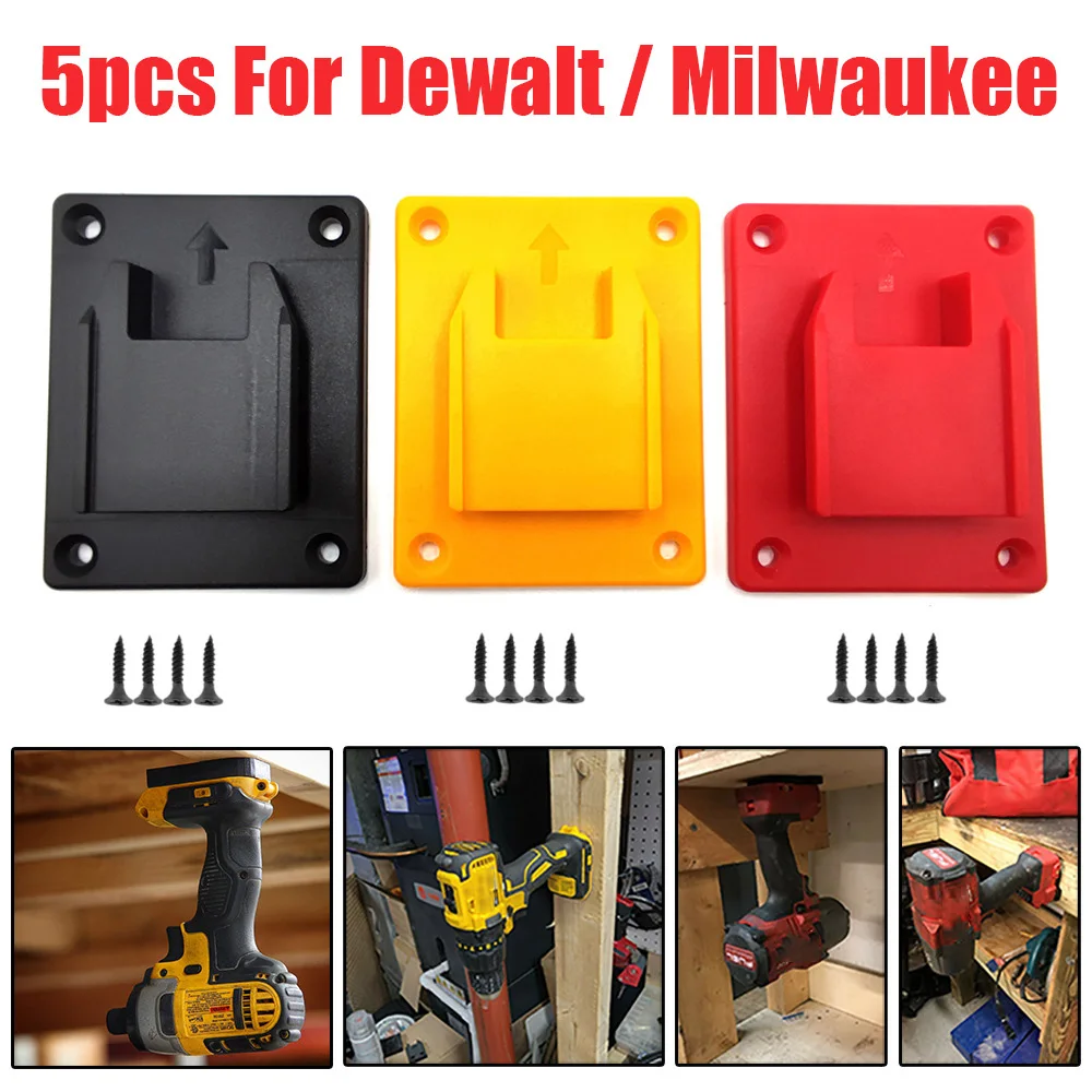 5Packs Tool Mount Storage Bracket Drill Holder Dock Fixing Devices for Dewalt for Milwaukee 18V/20V Battery Electric Drill Tool
5Packs Tool Mount Storage Bracket Drill Holder Dock Fixing Devices for Dewalt for Milwaukee 18V/20V Battery Electric Drill Tool