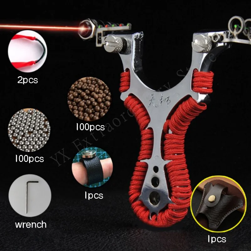 Рогатка из сплава для охоты на открытом воздухе, новая Рогатка для соревнований, точная лазерная охотничья катапульта с плоской резиновой лентой, профессиональная
Рогатка из сплава для охоты на открытом воздухе, новая Рогатка для соревнований, точная лазерная охотничья катапульта с плоской резиновой лентой, профессиональная