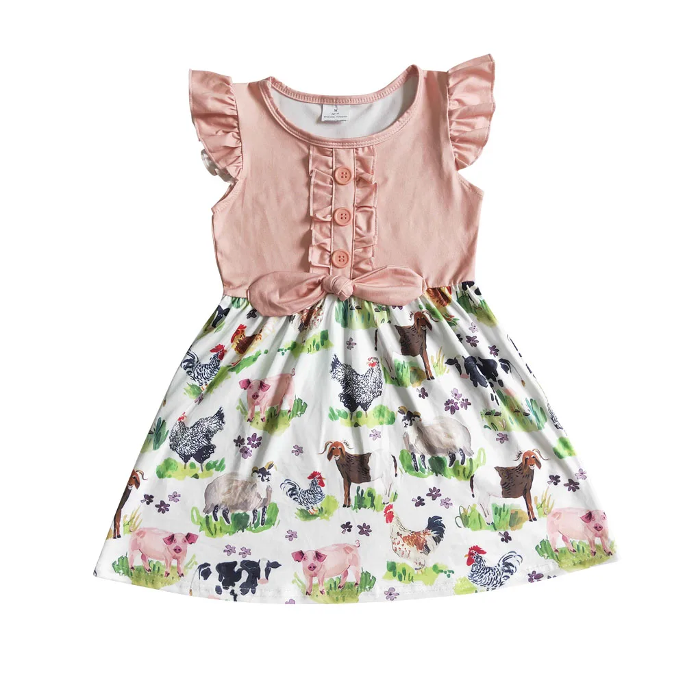 RTS Fashion Baby dress Farm Cow Puffy Sleeves Children Clothing Knee Length Pink Boutique Girls Dress Kids Clothes
RTS Fashion Baby dress Farm Cow Puffy Sleeves Children Clothing Knee Length Pink Boutique Girls Dress Kids Clothes