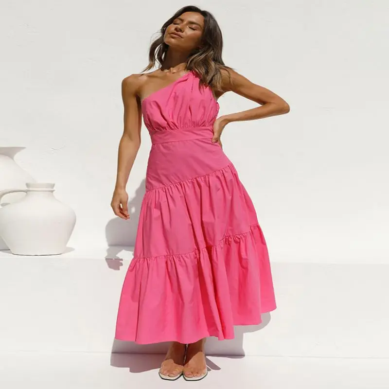 2022 Red Boho Asymmetrical Solid Color Sexy One Shoulder Straped Bodycon Midi Dress Women Casual Summer Party Slip Dresses A1233
2022 Red Boho Asymmetrical Solid Color Sexy One Shoulder Straped Bodycon Midi Dress Women Casual Summer Party Slip Dresses A1233