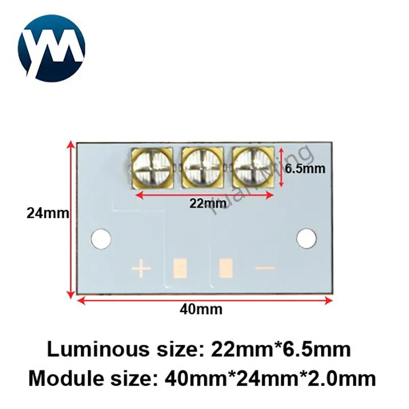 30W 6565 6868 UV LED Module Curing Painting 385nm 395nm 405nm 3D Printers Offset Ultraviolet Light Diodes
30W 6565 6868 UV LED Module Curing Painting 385nm 395nm 405nm 3D Printers Offset Ultraviolet Light Diodes