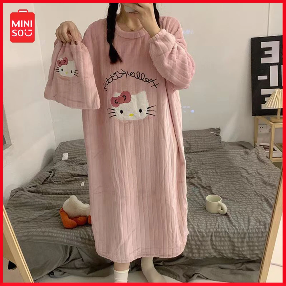 Новинка ночная рубашка Sanrio Hellokitty женская весна осень зима коралловый бархат симпатичная длинная юбка
Новинка ночная рубашка Sanrio Hellokitty женская весна осень зима коралловый бархат симпатичная длинная юбка