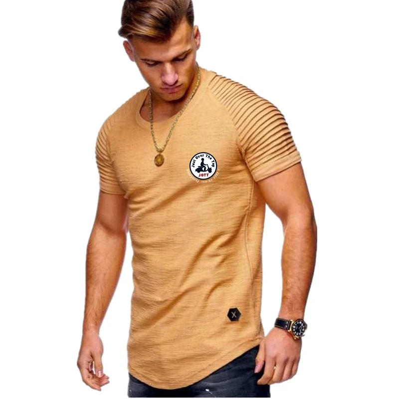 Summer New JOTT Printed Casual Men's T Shirt Pleated Slim Fit O Neck Short Sleeve Muscular Solid Sports Top Men
Summer New JOTT Printed Casual Men's T Shirt Pleated Slim Fit O Neck Short Sleeve Muscular Solid Sports Top Men