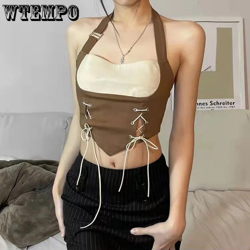 Women Y2k Crop Tank Top Women Blouse Sexy Hollow Out Bandage Tube Tops Strapless Spaghetti Strap Cami Summer Halter T Shirt
Women Y2k Crop Tank Top Women Blouse Sexy Hollow Out Bandage Tube Tops Strapless Spaghetti Strap Cami Summer Halter T Shirt