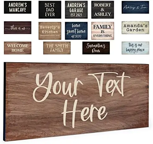 

Signs for Home, Custom Sign with Any Text, 3 Sizes - 12 Background Options & 8 Fonts - Customizable Sign 11X5 Bb gun full auto C
