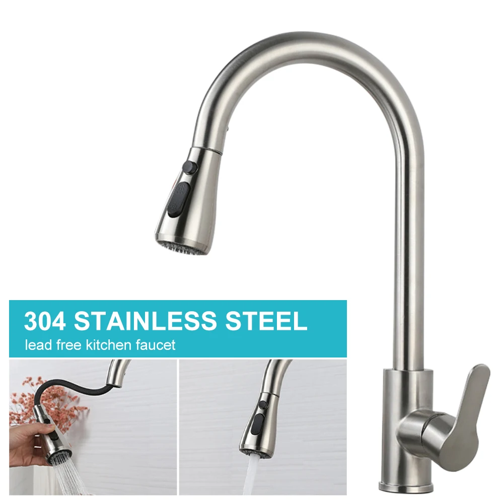 Kitchen Faucet Single Hole Pull Out Spout Kitchen Sink Mixer Tap Stream Sprayer Head Hot And Cold Water Taps Deck Mounted Tap
Kitchen Faucet Single Hole Pull Out Spout Kitchen Sink Mixer Tap Stream Sprayer Head Hot And Cold Water Taps Deck Mounted Tap