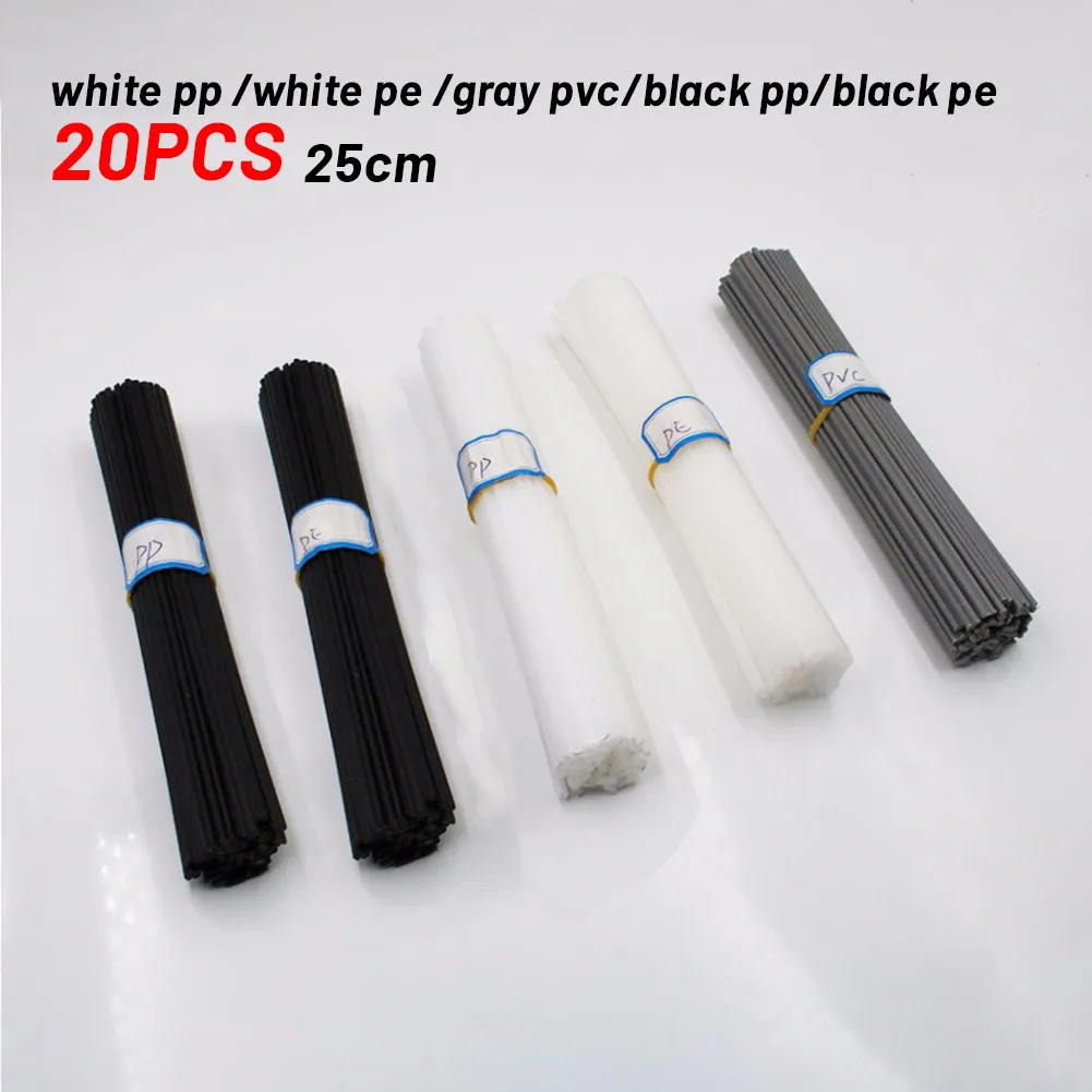 20 Pcs/bag Plastic Welding Rod PP/PVC/PE Welding Wire Bumper Repair Nozzle Tip 25cm Welding Tools Fit For Plastic Welder
20 Pcs/bag Plastic Welding Rod PP/PVC/PE Welding Wire Bumper Repair Nozzle Tip 25cm Welding Tools Fit For Plastic Welder