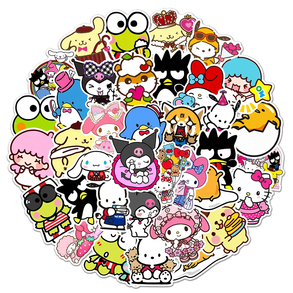 10/30/50pcs Cute Sanrio Kuromi My Melody Hello Kitty Stickers Decal Scrapbook Laptop Phone Guitar Kawaii Sticker for Girl Kid
10/30/50pcs Cute Sanrio Kuromi My Melody Hello Kitty Stickers Decal Scrapbook Laptop Phone Guitar Kawaii Sticker for Girl Kid