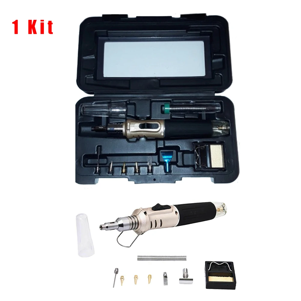 10pc/set Portable Gas Soldering Iron Wireless Flame Tool Lighter Plastic Butane Welding Kit 26ml Resin Core Solder Blow Torch
10pc/set Portable Gas Soldering Iron Wireless Flame Tool Lighter Plastic Butane Welding Kit 26ml Resin Core Solder Blow Torch