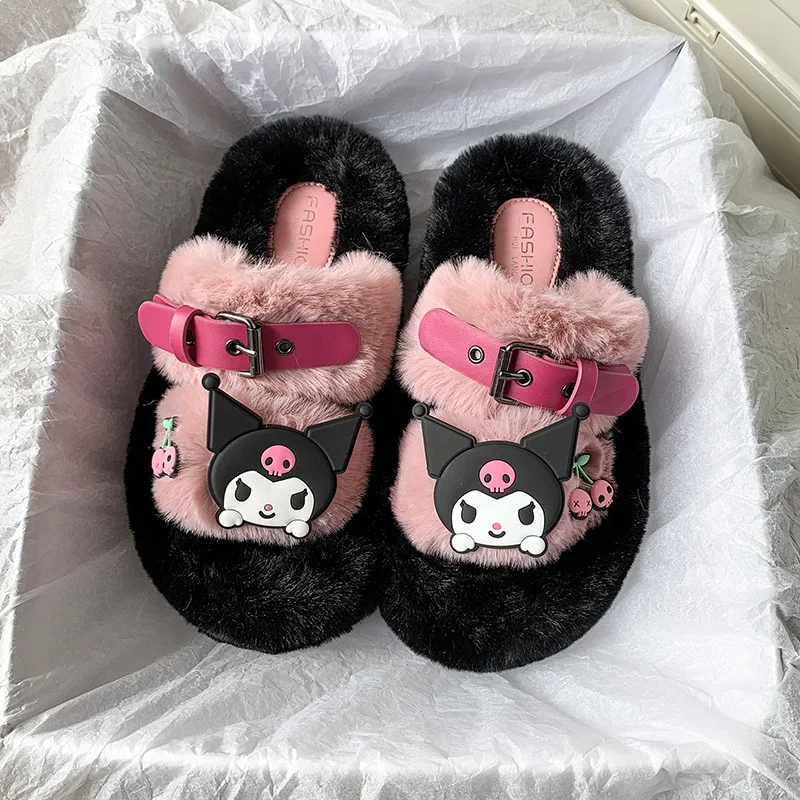 Новинка, Мультяшные плюшевые тапочки Sanrio, женская зимняя теплая Толстая модная Милая домашняя одежда для девочек, меховые тапочки, Нескользящие
Новинка, Мультяшные плюшевые тапочки Sanrio, женская зимняя теплая Толстая модная Милая домашняя одежда для девочек, меховые тапочки, Нескользящие