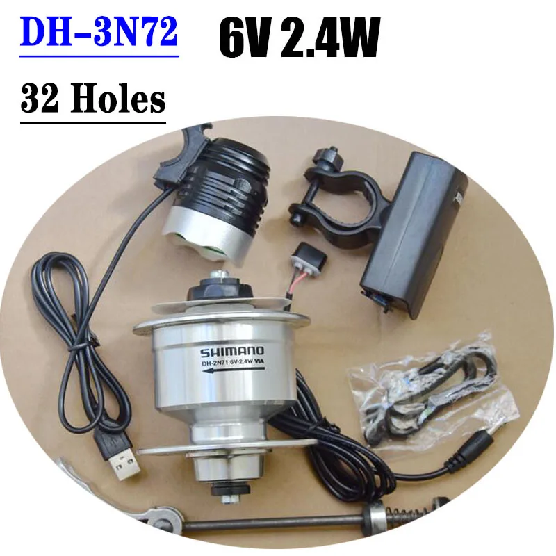 Dynamo DH-3N72 Bicycle Power Generation Hup 6V 2.4W 32Holes Front Bearing Hub with Led Head Lamp Alloy Bike Accessories 
Dynamo DH-3N72 Bicycle Power Generation Hup 6V 2.4W 32Holes Front Bearing Hub with Led Head Lamp Alloy Bike Accessories