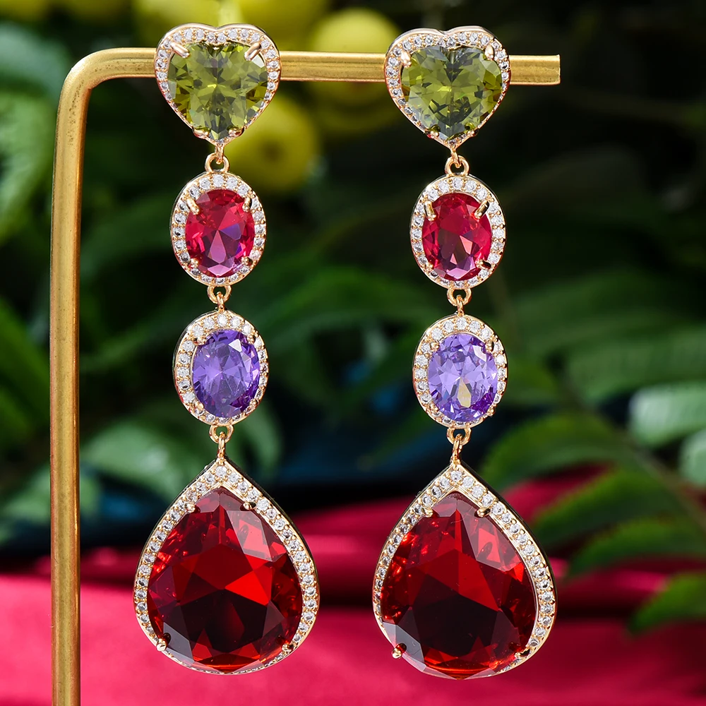 Siscathy Luxury Waterdrop Drop Earrings Women Cubic Zircon Party Celebration Indian Jewelry Accessories brincos para as mulheres
Siscathy Luxury Waterdrop Drop Earrings Women Cubic Zircon Party Celebration Indian Jewelry Accessories brincos para as mulheres