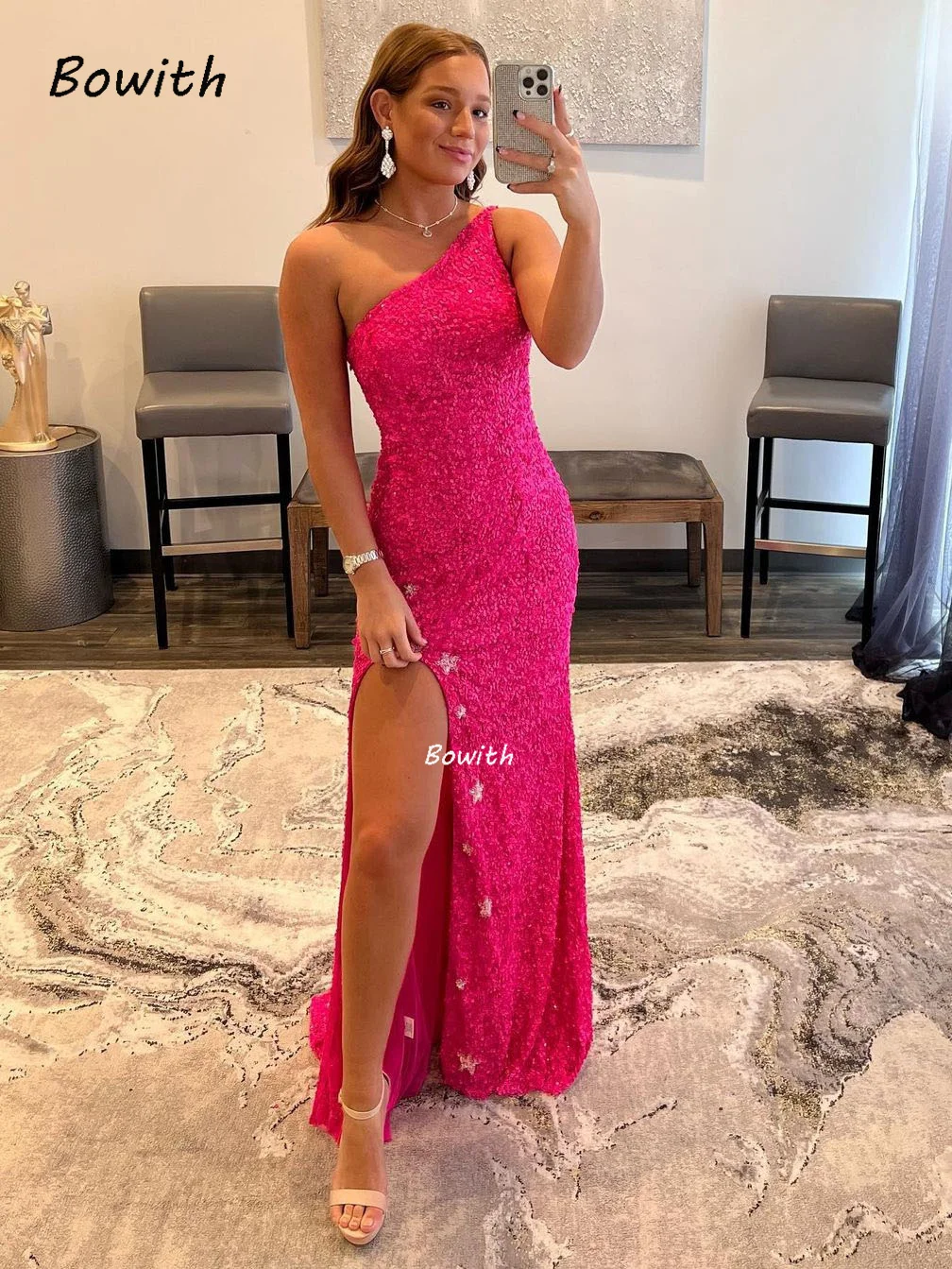 Mermaid Glitter Prom Dress One-Shoulder Backless Sequin Party Dress Long Luxury Evening Dress robes de soirée
Mermaid Glitter Prom Dress One-Shoulder Backless Sequin Party Dress Long Luxury Evening Dress robes de soirée