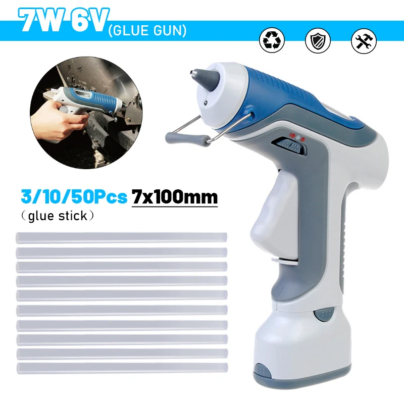 6V Battery Type Hot Melt Glue Gun With Glue Sticks Wireless Hot Melt Glue Gun Battery Operated Glue Gun Repair Heat Tool
6V Battery Type Hot Melt Glue Gun With Glue Sticks Wireless Hot Melt Glue Gun Battery Operated Glue Gun Repair Heat Tool