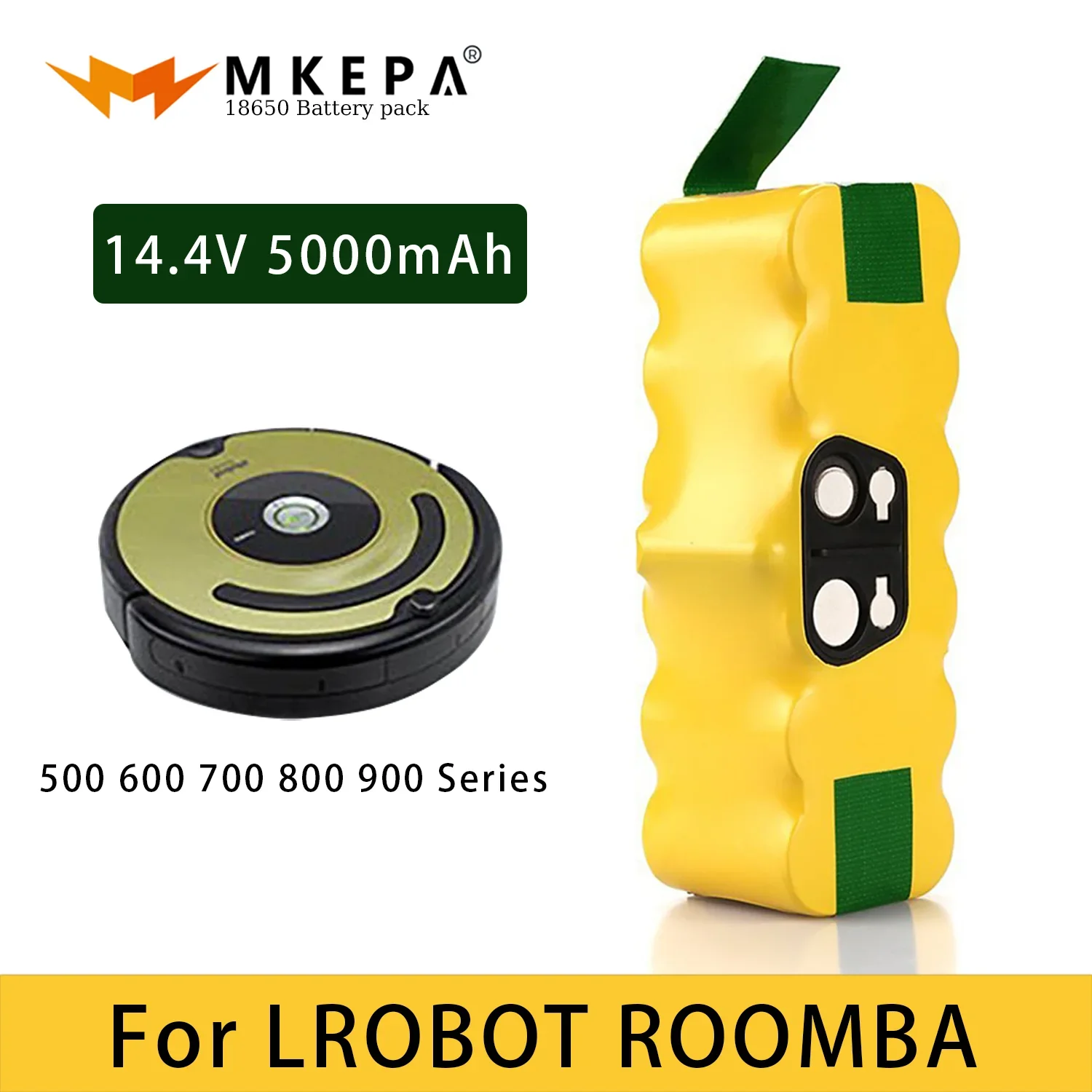 Аккумулятор 14,4 В, 5000 мА · ч для IRobot Roomba 500, 600, 700, 800, 900, 14,4, 620, 650, 770
Аккумулятор 14,4 В, 5000 мА · ч для IRobot Roomba 500, 600, 700, 800, 900, 14,4, 620, 650, 770