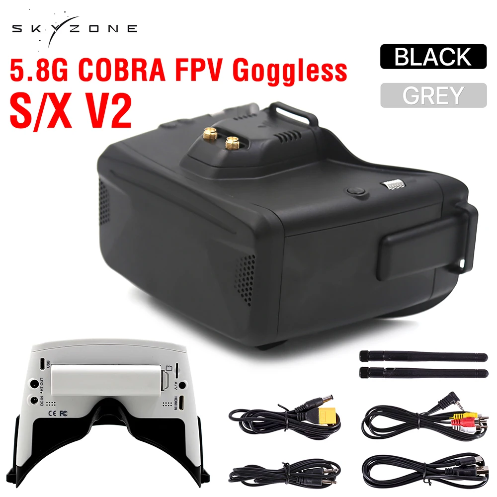 SKYZONE Кобра S X V2 FPV видео очки приемник 5,8G Head Tracker DVR для FPV гоночного дрона
SKYZONE Кобра S X V2 FPV видео очки приемник 5,8G Head Tracker DVR для FPV гоночного дрона