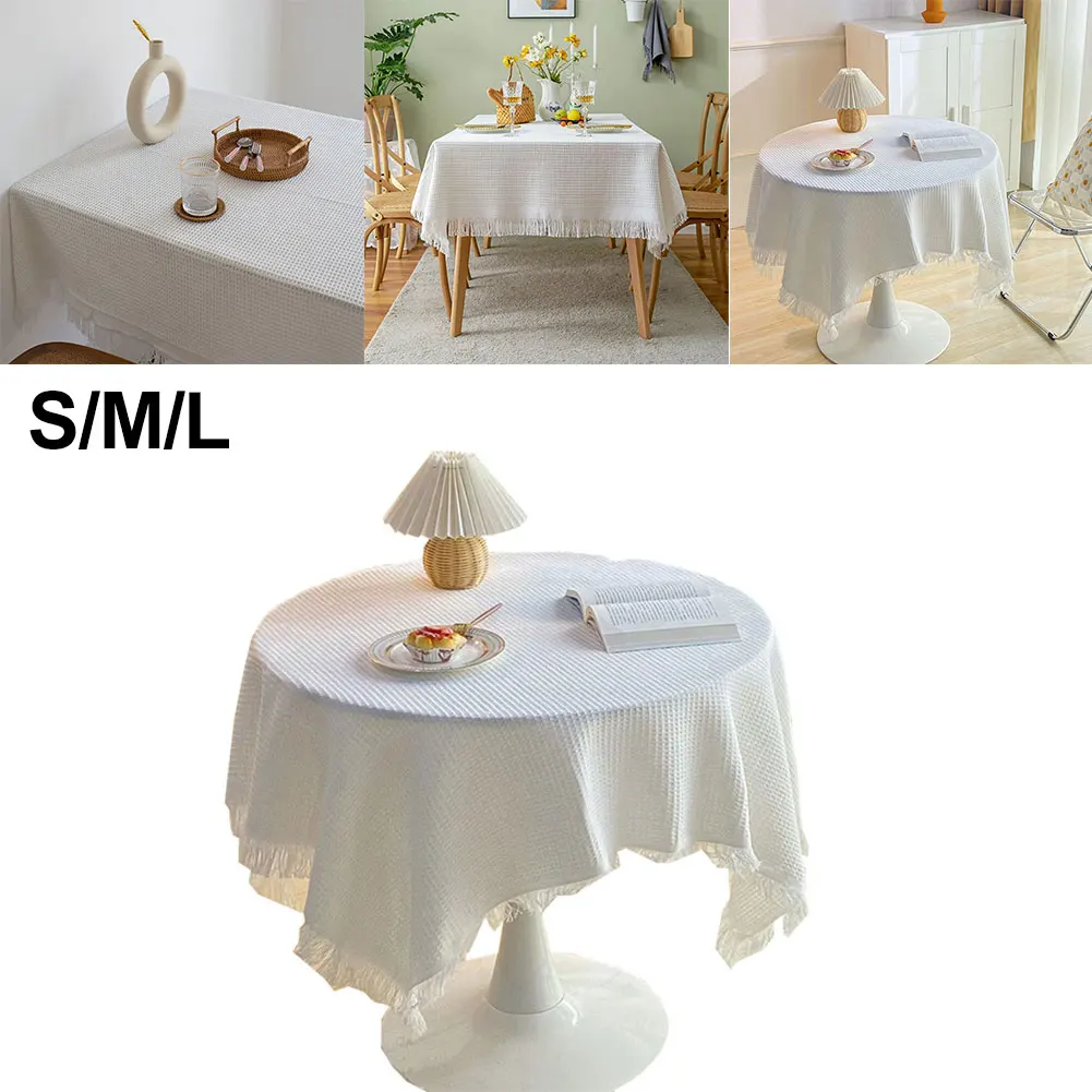 1pc Round Table Cotton Linen Tablecloth Plain Luxury Tassel Tablecloth Table Cover Wrinkle 90x90cm/90x150cm/90x180cm
1pc Round Table Cotton Linen Tablecloth Plain Luxury Tassel Tablecloth Table Cover Wrinkle 90x90cm/90x150cm/90x180cm