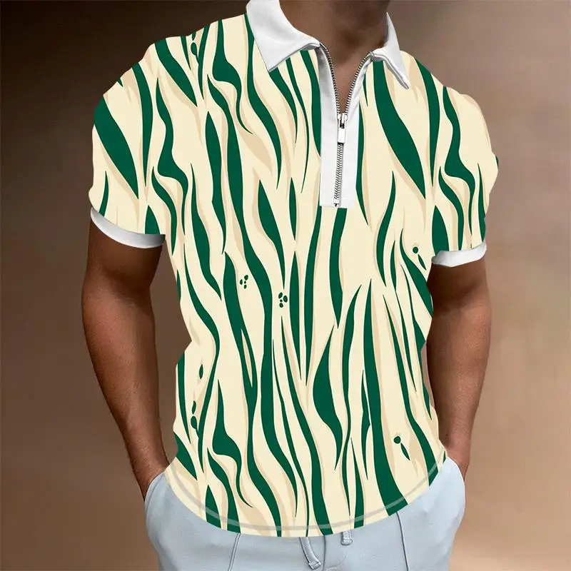 2022 Autumn Stripe Plaid Men's short sleeve Polo Shirts Streetwear Fashion Patchwork Casual Turn-down Collar Zipper Design Tops
2022 Autumn Stripe Plaid Men's short sleeve Polo Shirts Streetwear Fashion Patchwork Casual Turn-down Collar Zipper Design Tops