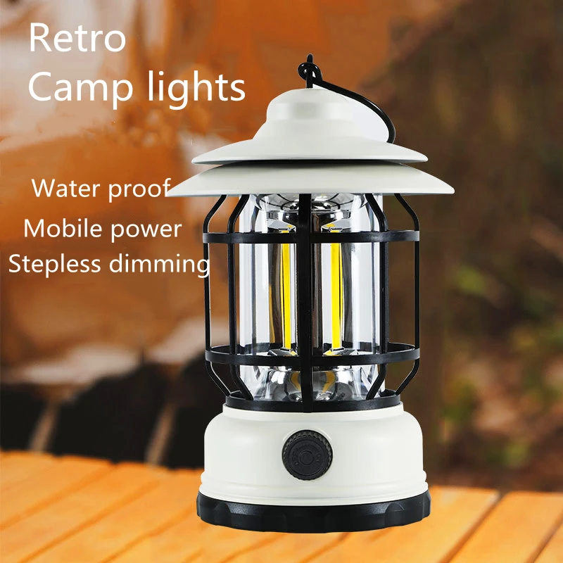 USB Outdoor Retro Camping Light LED Dimmable Warm Light Tent Light Rechargeable Portable Camp Lighting Portable Emergency Light
USB Outdoor Retro Camping Light LED Dimmable Warm Light Tent Light Rechargeable Portable Camp Lighting Portable Emergency Light