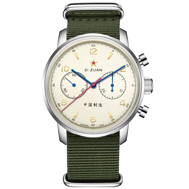RED STAR 21 Zuan 42mm Chronograph Air Force Aviation Mechanical Watch 1963 ST19 Movement Gooseneck Sapphire Luminous Wristwatch
RED STAR 21 Zuan 42mm Chronograph Air Force Aviation Mechanical Watch 1963 ST19 Movement Gooseneck Sapphire Luminous Wristwatch