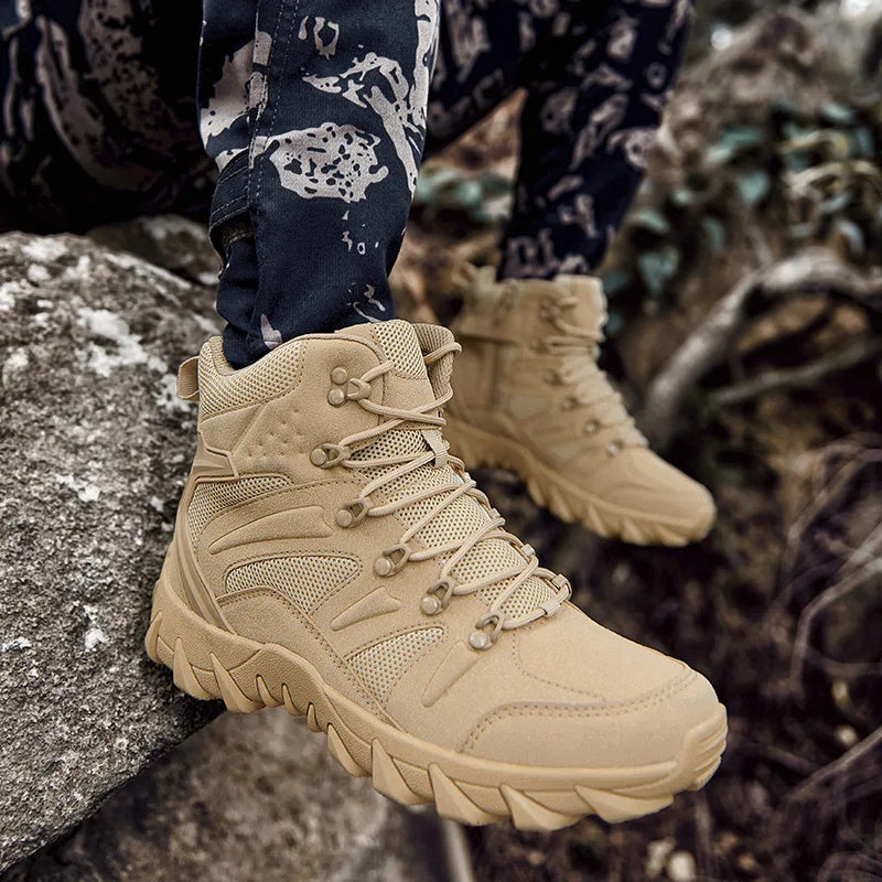 Outdoor Hiking Shoes Lightweight Breathable Men's High-top Non-slip Combat Boots Travel Wear-resistant Desert
Outdoor Hiking Shoes Lightweight Breathable Men's High-top Non-slip Combat Boots Travel Wear-resistant Desert