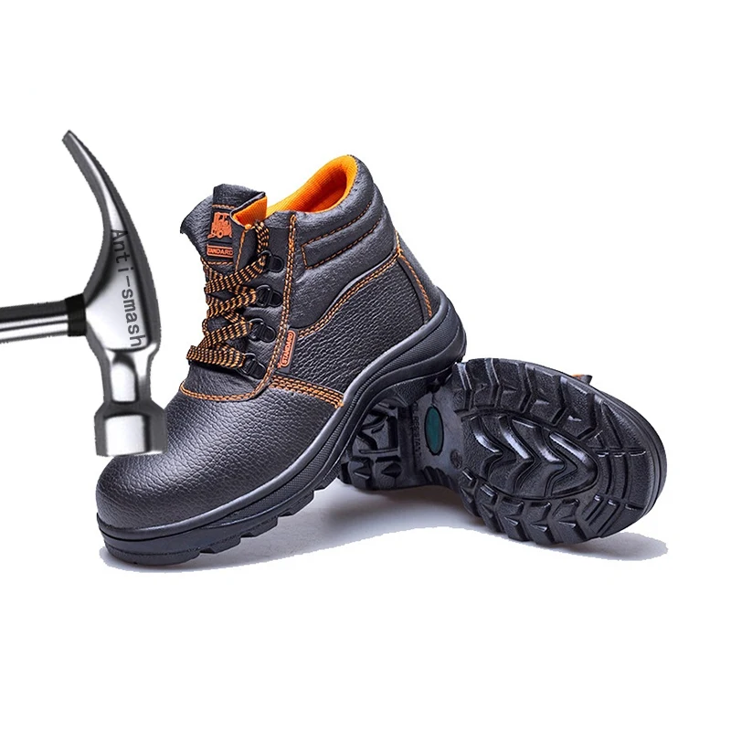 

New Labor Protection Shoes Men's Protective High-top Waterproof Boots Construction Site Anti-piercing and Smashing Work