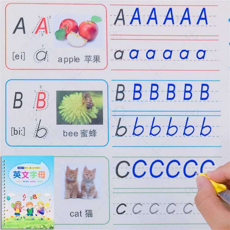 Reusable English Alphabet Copybook Drawing Toys Hand Writing Groove Auto Fades Educational Toys For Children Kids Montessori
Reusable English Alphabet Copybook Drawing Toys Hand Writing Groove Auto Fades Educational Toys For Children Kids Montessori
