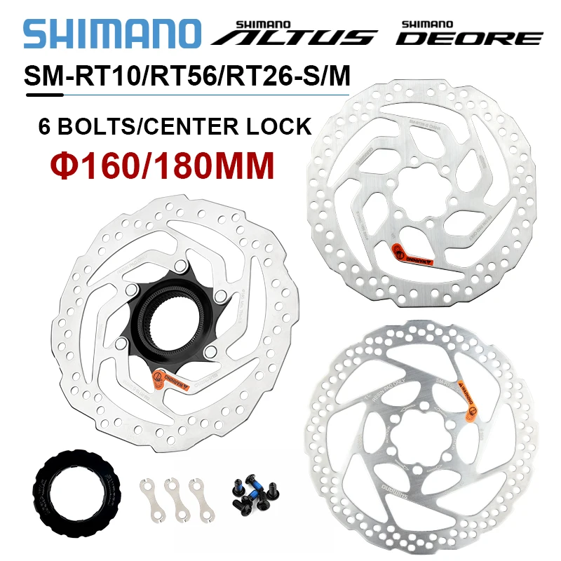 shimano-DEORE SM-RT10 RT26 RT56 Brake Rotor 160/180mm 6 Bolt Center Lock Disc Brake ALTUS MTB Bike Disc M610 M6000 Bike Parts
shimano-DEORE SM-RT10 RT26 RT56 Brake Rotor 160/180mm 6 Bolt Center Lock Disc Brake ALTUS MTB Bike Disc M610 M6000 Bike Parts
