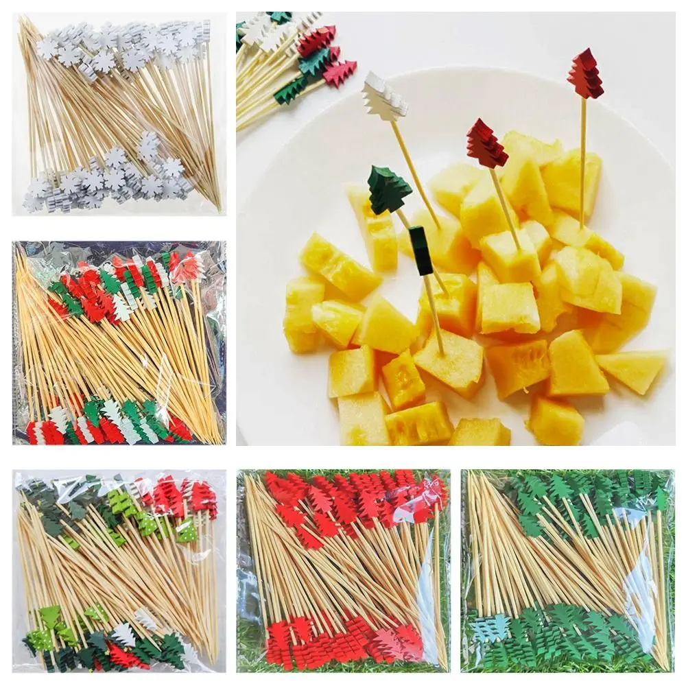Disposable Christmas Decoration Christmas Party Cake Dessert Salad Sticks Food Picks Toothpick Fruit Fork Forks
Disposable Christmas Decoration Christmas Party Cake Dessert Salad Sticks Food Picks Toothpick Fruit Fork Forks
