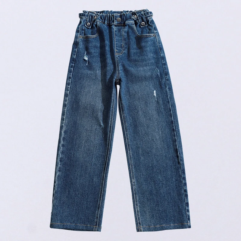 Girls High Waist Ripped Straight Wide Leg Casual Jeans 2023 Autumn New Fashion All-match Teen Clothes 10 12 14 Years Denim Pants
Girls High Waist Ripped Straight Wide Leg Casual Jeans 2023 Autumn New Fashion All-match Teen Clothes 10 12 14 Years Denim Pants