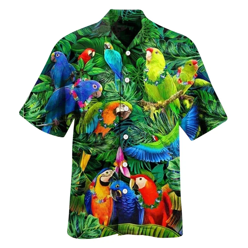 Animal Parrot Print Patchwork Fashion Hawaiian Men Shirt Cool Turn Down Collar Short Sleeve Streetwear Beach Summer Chic 2022 3
Animal Parrot Print Patchwork Fashion Hawaiian Men Shirt Cool Turn Down Collar Short Sleeve Streetwear Beach Summer Chic 2022 3