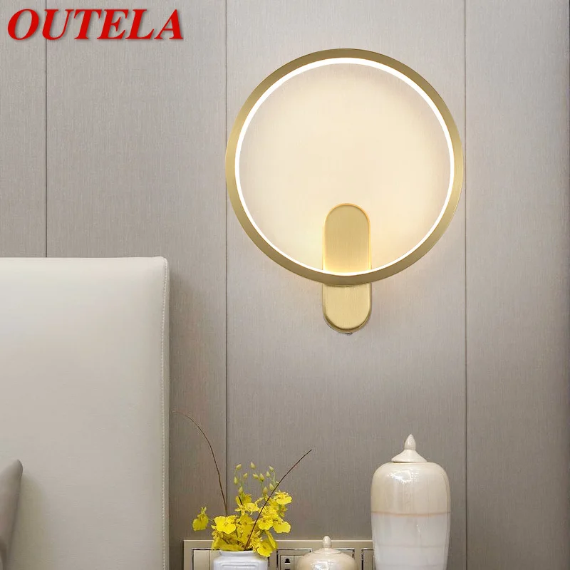OUTELA Contemporary Wall Lamp LED With Induction Brass Creative Gold Sconce Light for Home Living Bedroom Decor
OUTELA Contemporary Wall Lamp LED With Induction Brass Creative Gold Sconce Light for Home Living Bedroom Decor