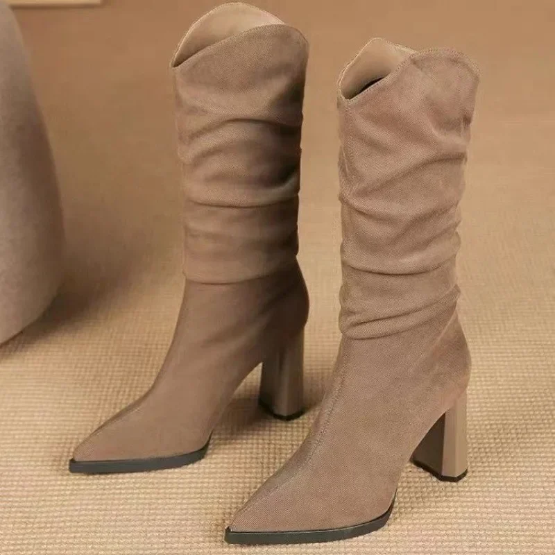 2023 Fashion Ladies Shoes Sleeve Women's Boots Autumn Pointed Toe Solid Middle Tube Square Root Knight Boots Zapatos De Mujer
2023 Fashion Ladies Shoes Sleeve Women's Boots Autumn Pointed Toe Solid Middle Tube Square Root Knight Boots Zapatos De Mujer