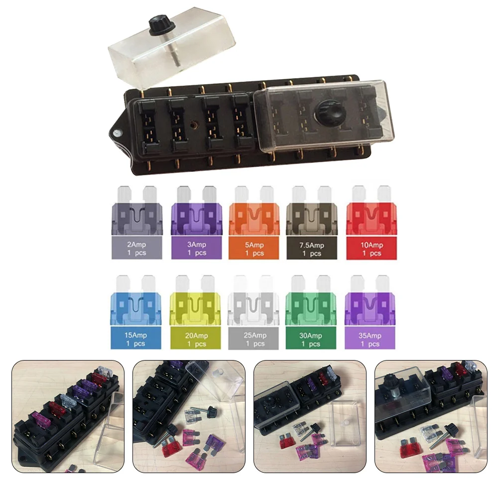 1 Set 8 Way Fuse Box Useful Professional 8 Way Fuse Block Fuse Holder for Car Outdoor
1 Set 8 Way Fuse Box Useful Professional 8 Way Fuse Block Fuse Holder for Car Outdoor