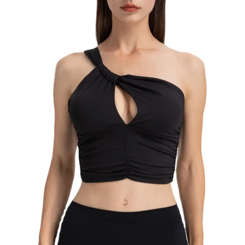 Quick Dried Gathering Sexy Bra for Women, Oblique One Shoulder, Tight Sports Bra, Running Fitness, Yoga Dress, Tank Top, New, 20
Quick Dried Gathering Sexy Bra for Women, Oblique One Shoulder, Tight Sports Bra, Running Fitness, Yoga Dress, Tank Top, New, 20