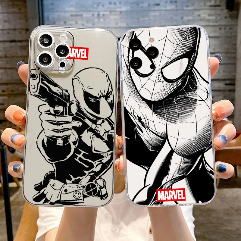 Phone Case 11 Marvel Spider Man Transparent For iPhone 13 12 11 Pro Max 7 8 Plus XR XR XS Max 6 6s SE Cover Softcase Luxury
Phone Case 11 Marvel Spider Man Transparent For iPhone 13 12 11 Pro Max 7 8 Plus XR XR XS Max 6 6s SE Cover Softcase Luxury